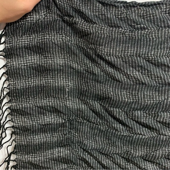 Scarf Bundle of 7 Fashion Wrap Patterned Fringe Scarfs Long Rectangle Blue Black - Picture 4 of 12